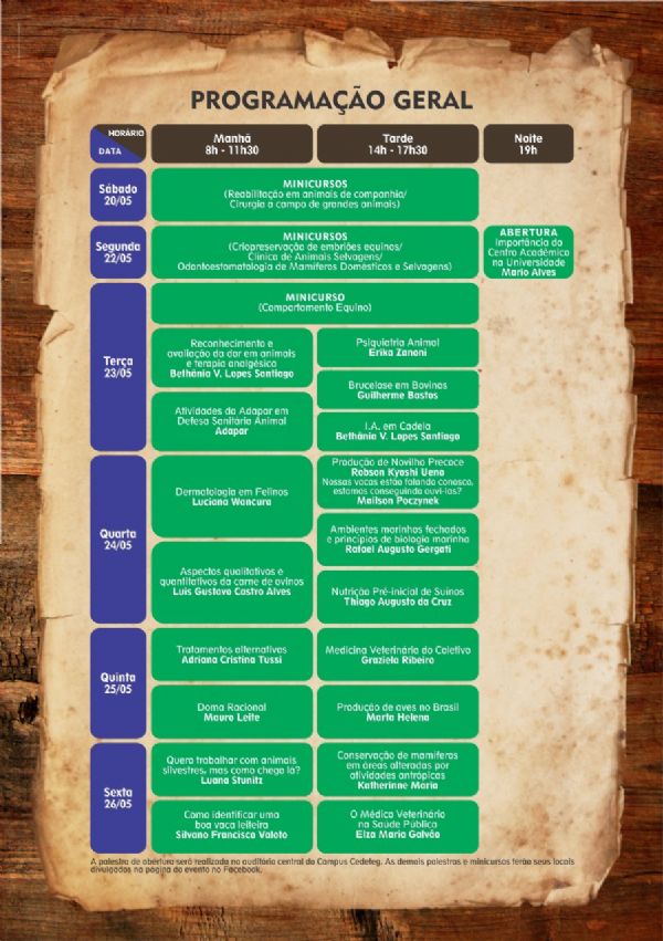 Unicentro promove Semana Acad&ecirc;mica de Veterin&aacute;ria em Guarapuava